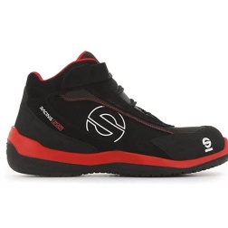 Sparco Scarpe Racing Evo, Nero/Rosso